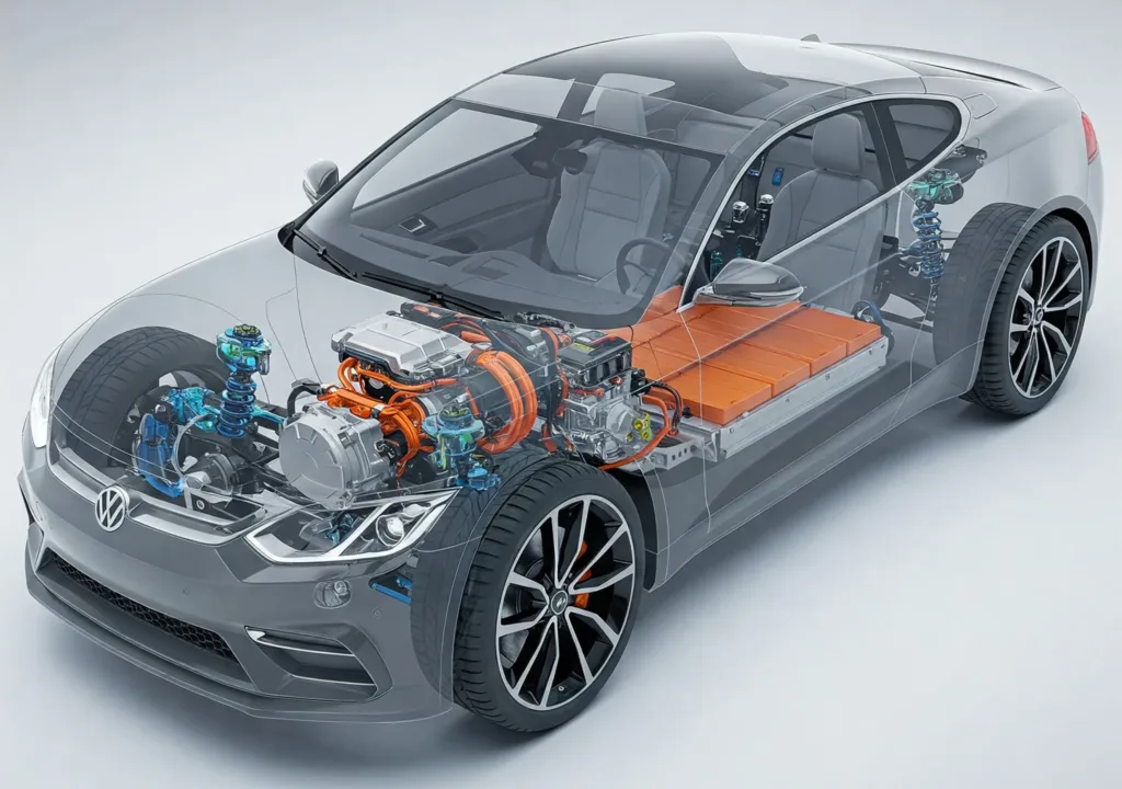 Electric vehicle cutaway