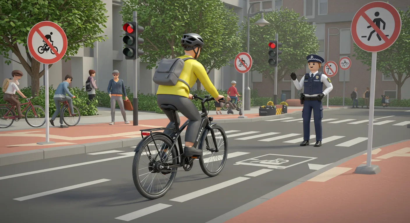 Electric bike traffic law check