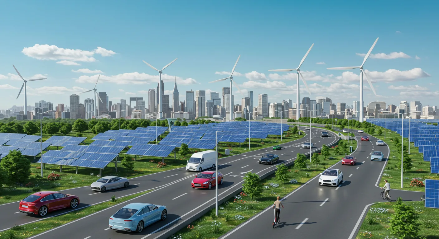 Solar highway with EVs