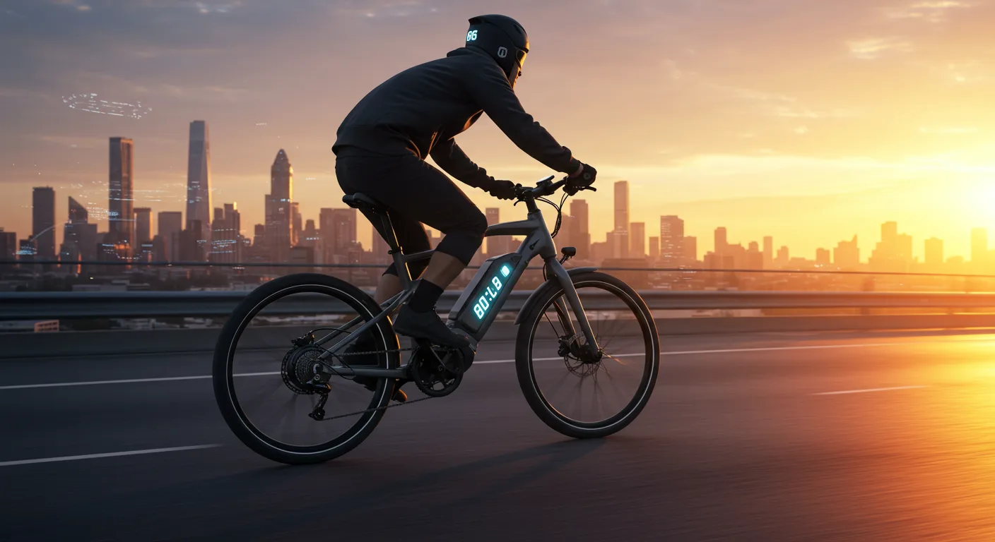 High-speed electric bike city ride